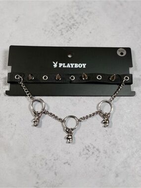 Playboy Chain Necklace Bunny Choker Silver